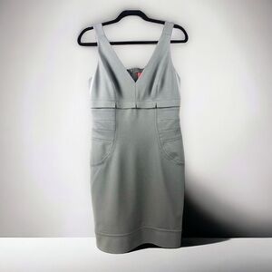 Zac Posen Grey V Neck Panel Dress US 6
